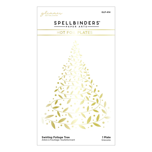 Spellbinders - Glimmer Hot Foil Plate - Swirling Foliage Tree