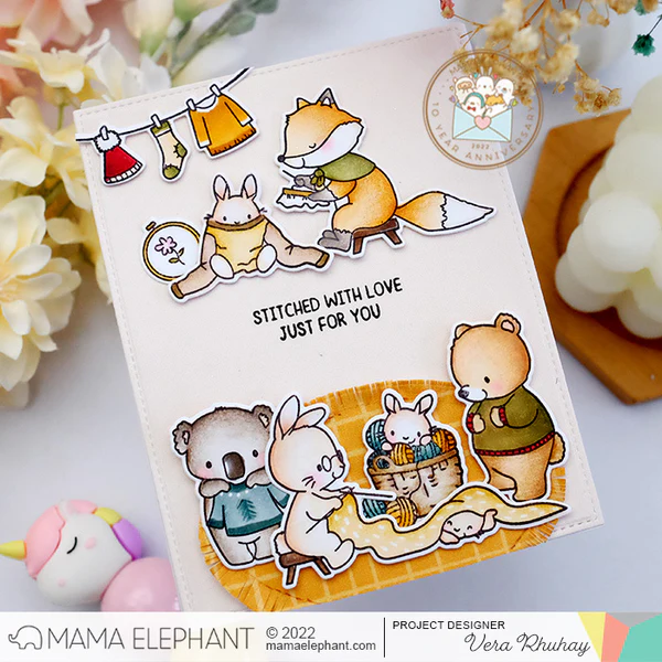Bild 5 von Mama Elephant - Clear Stamps STITCHED WITH LOVE