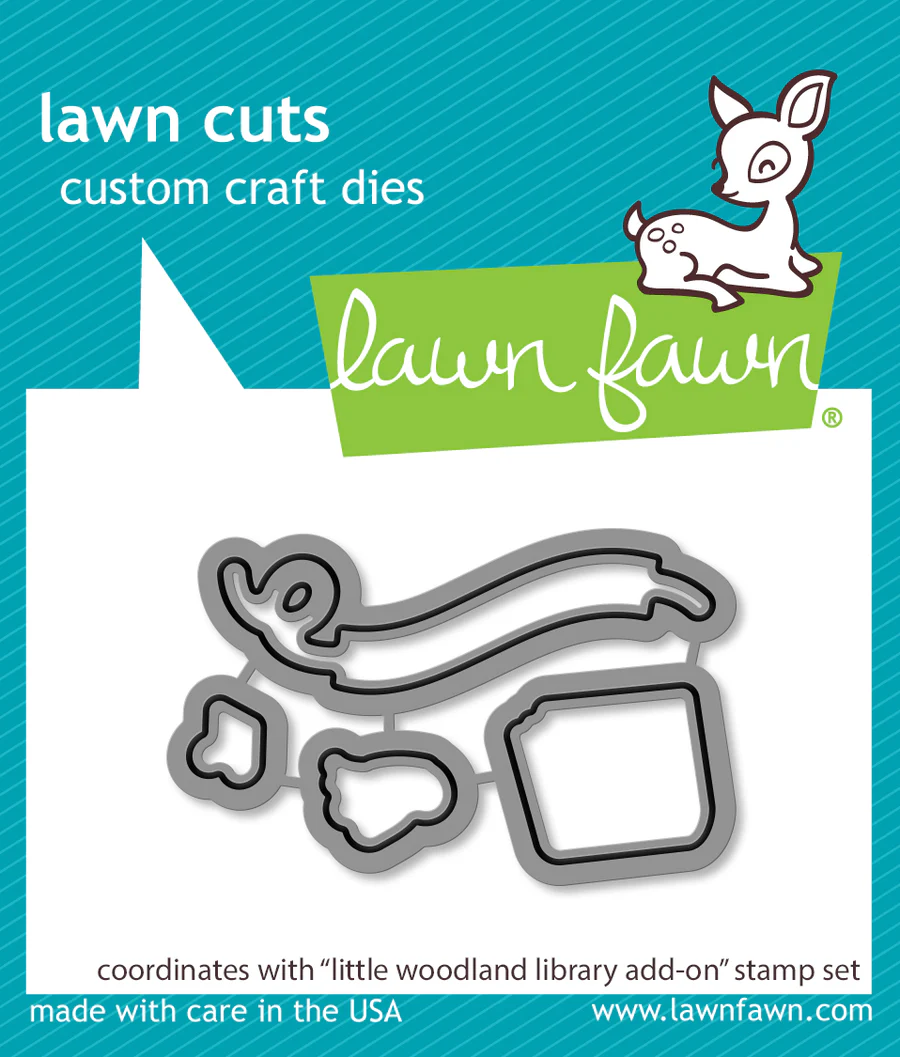 Lawn Fawn Cuts  - Stanzschablone little woodland library add-on lawn cuts