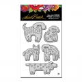 Stampendous Cling Stamp Gummistempel Laurel Burch Dog Park Stamp Set