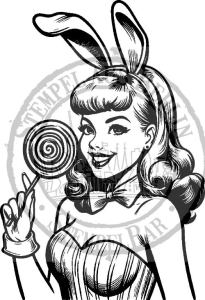 StempelBar-Stempelgummi-Pin-up-Hasi-Portrait