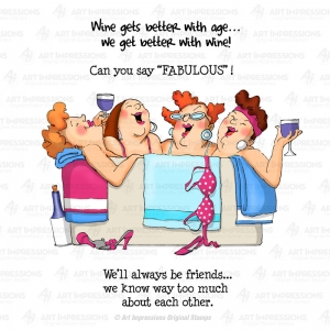 Art-Impressions-Clear-Stamps-Girlfriends-In-the-Tub-Set