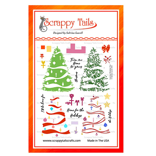Scrappy Tails Clear Stamp-Set  - Layered Christmas Tree