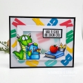 Bild 3 von Whimsy Stamps Clear Stamps - Back to School Dragons