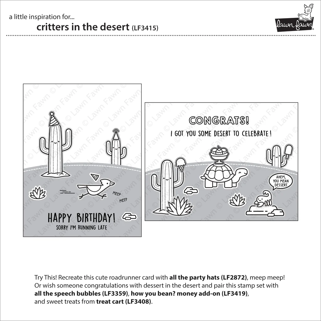 Bild 35 von Lawn Fawn Clear Stamps  - critters in the desert