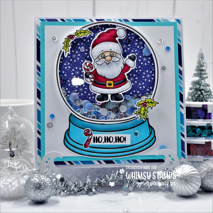 Bild 6 von Whimsy Stamps Clear Stamps - Holiday Snowglobe