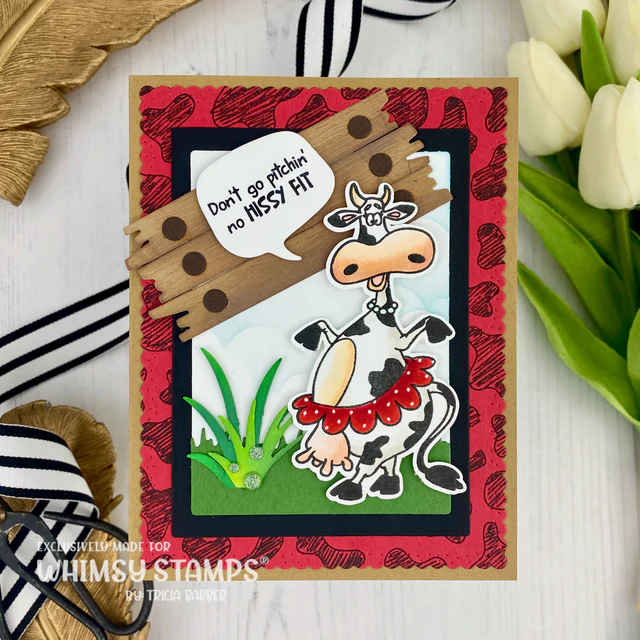 Bild 14 von Whimsy Stamps Rubber Cling Stamp  - Cow Print Background Gummistempel