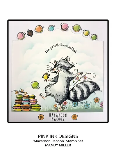 Bild 3 von Pink Ink Designs - Stempel Macaroon Racoon - Waschbär