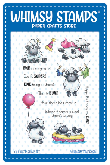 Whimsy Stamps Clear Stamps - Sheepish Moments