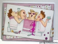 Bild 5 von Art Impressions Clear Stamps Girlfriends In the Tub Set