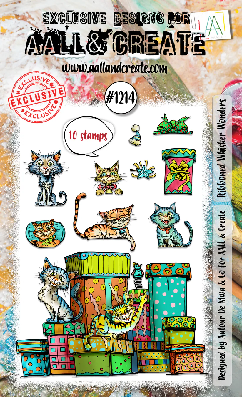 AALL & Create Clear Stamps - Ribboned Whisker Wonders