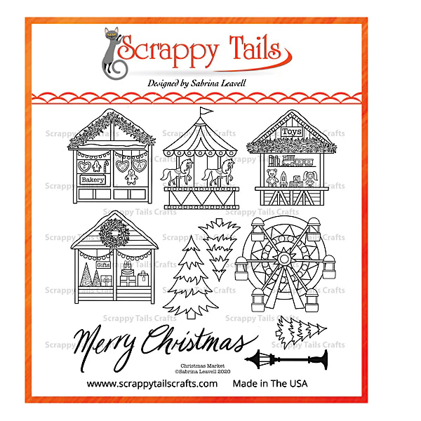 Scrappy Tails Clear Stamp-Set  - Christmas Market