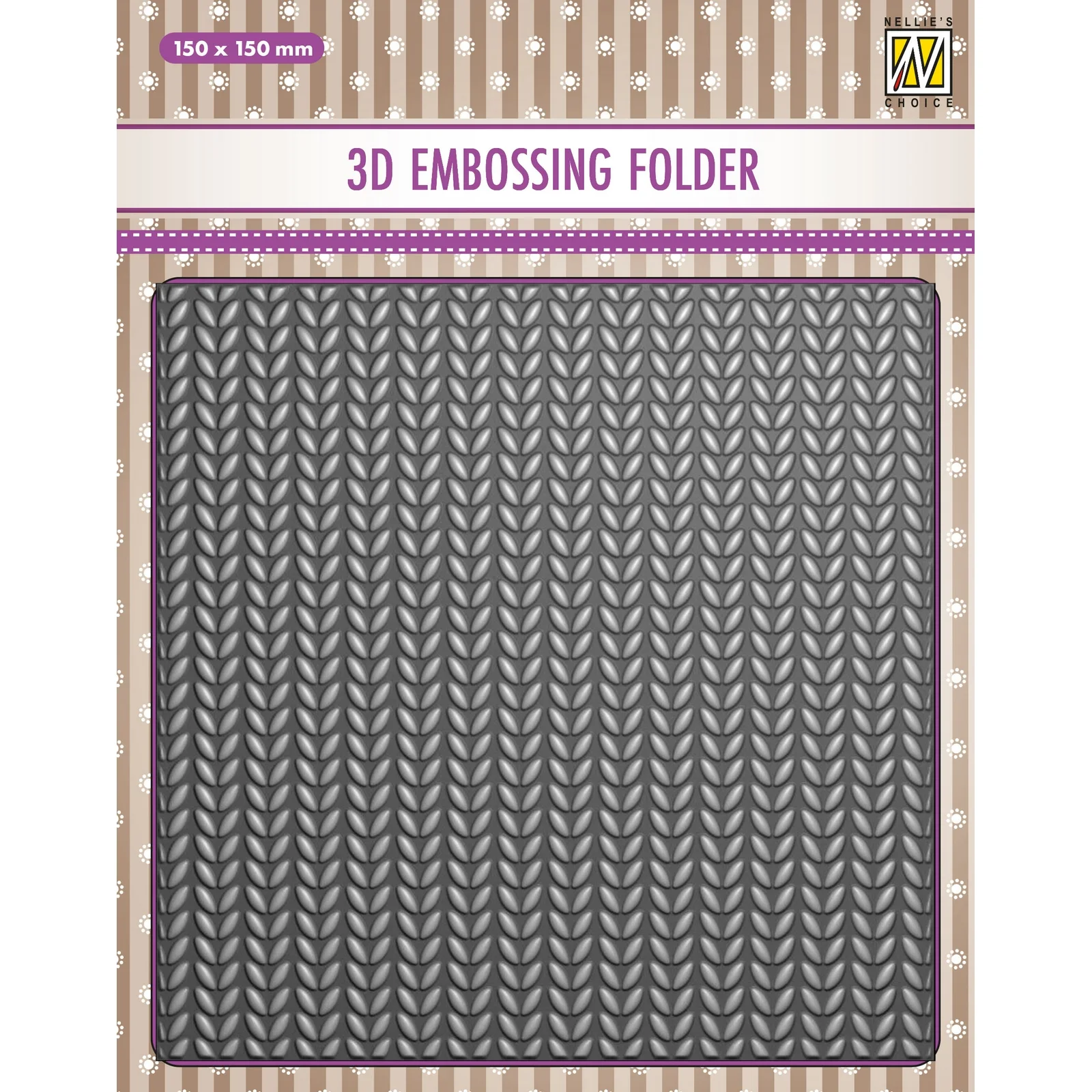 Bild 1 von Nellie‘s Choice 3D Embossing Folder - Knitting Stricken