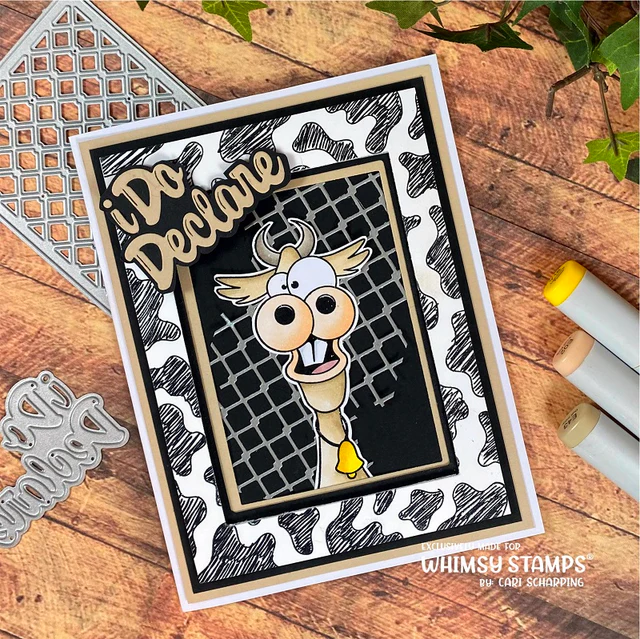 Bild 5 von Whimsy Stamps Rubber Cling Stamp  - Cow Print Background Gummistempel