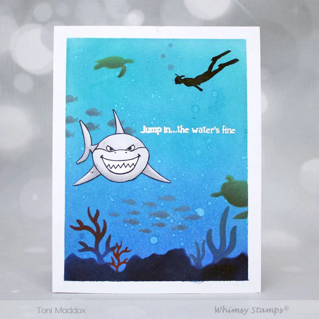 Bild 2 von Whimsy Stamps Stencil - Ocean