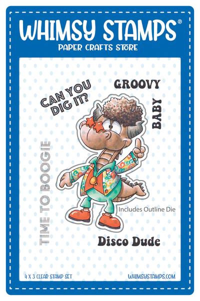 Bild 1 von Whimsy Stamps Clear Stamps and Die (Stanze) - Disco Dude Dudley