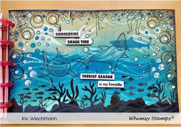 Bild 7 von Whimsy Stamps Stencil - Ocean