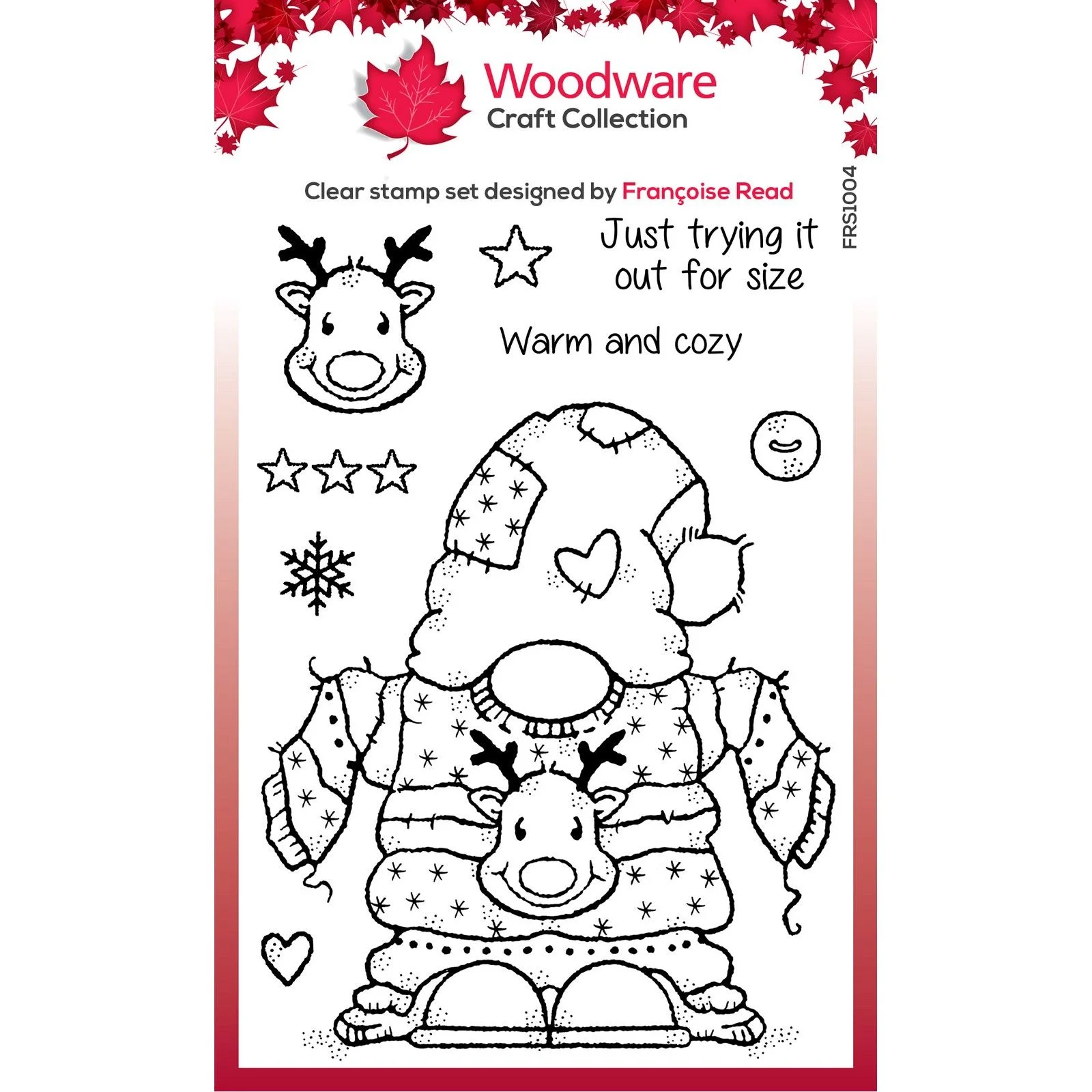 Bild 1 von Woodware Clear Stamp Singles Cozy Gnome Jumper - Gnome mit Pulli