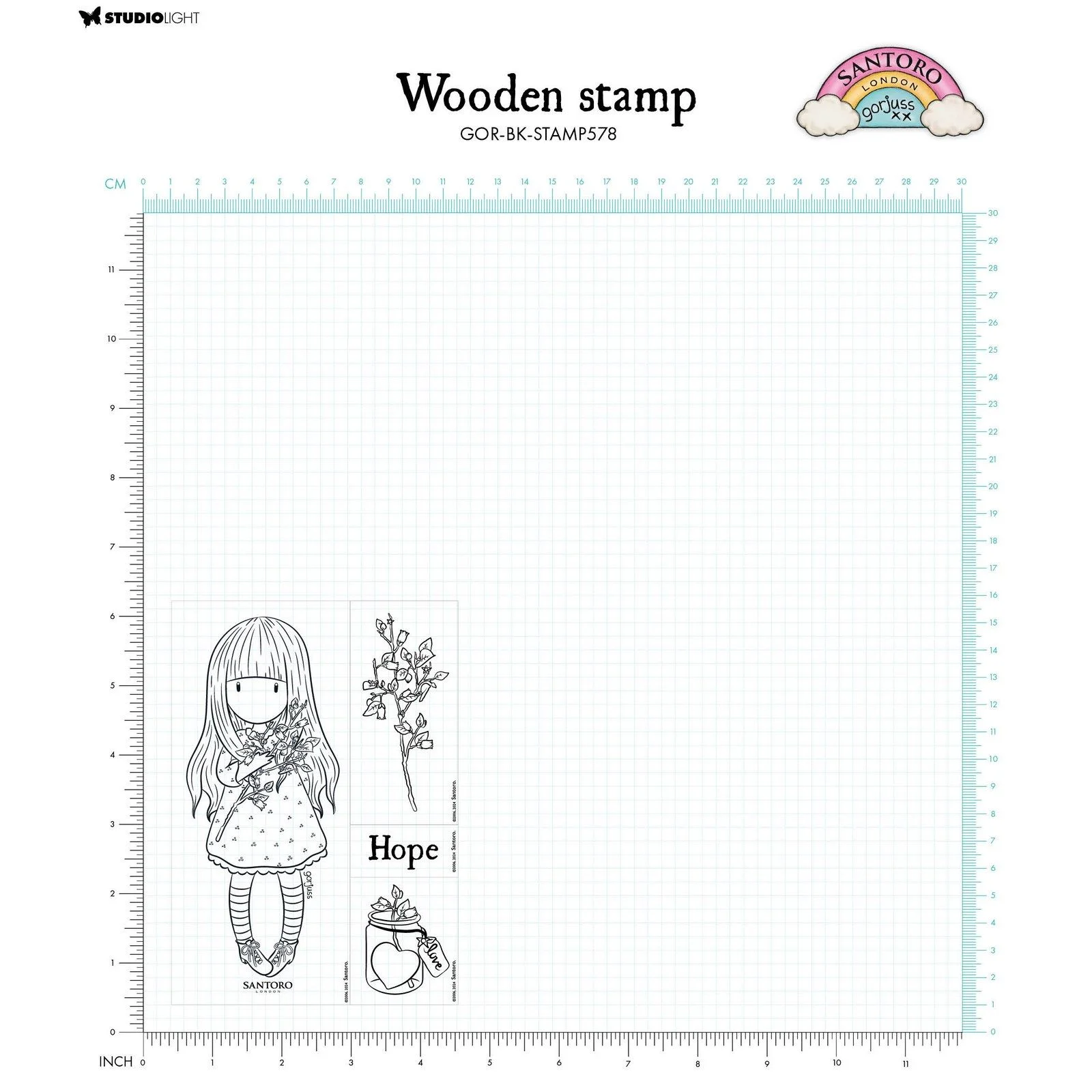 Bild 4 von Gorjuss Be Kind Wooden Stamp Set Hope - Holzstempel