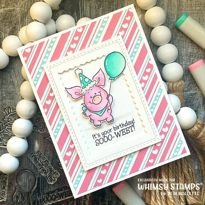 Bild 3 von Whimsy Stamps Clear Stamps - Piggies Crushed It