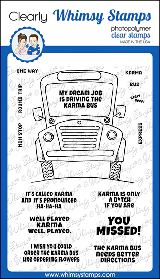 Bild 1 von Whimsy Stamps Clear Stamps - Karma Bus