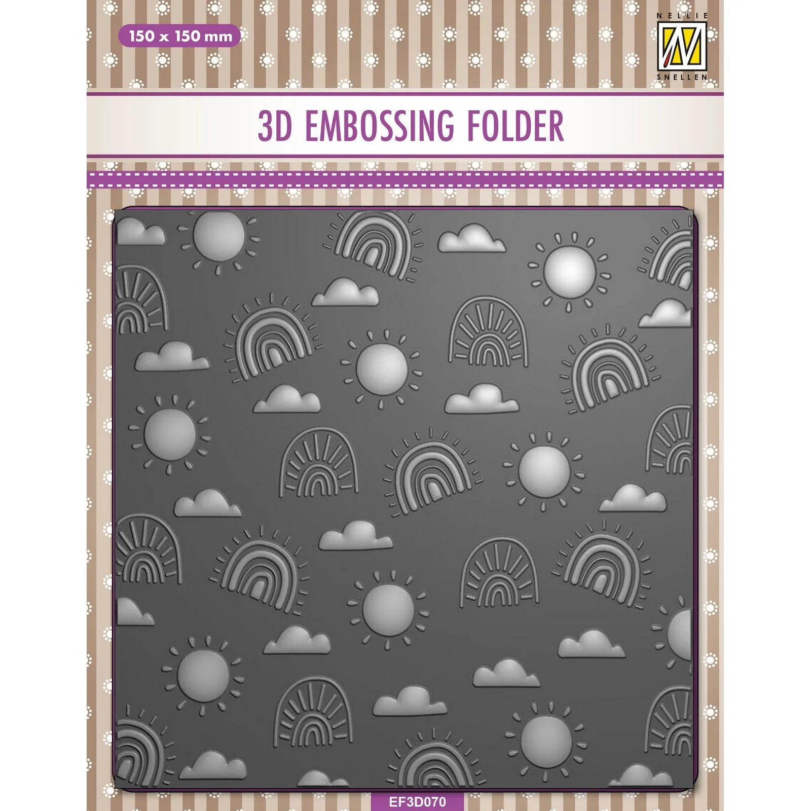 Nellie‘s Choice 3D Embossing Folder - Rainbow