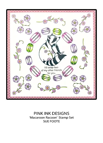 Bild 4 von Pink Ink Designs - Stempel Macaroon Racoon - Waschbär