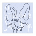 Crackerbox & Suzy Stamps Cling - Gummistempel Bunny Blue - Hase