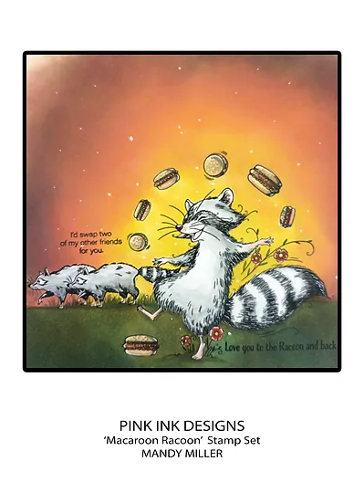 Bild 7 von Pink Ink Designs - Stempel Macaroon Racoon - Waschbär