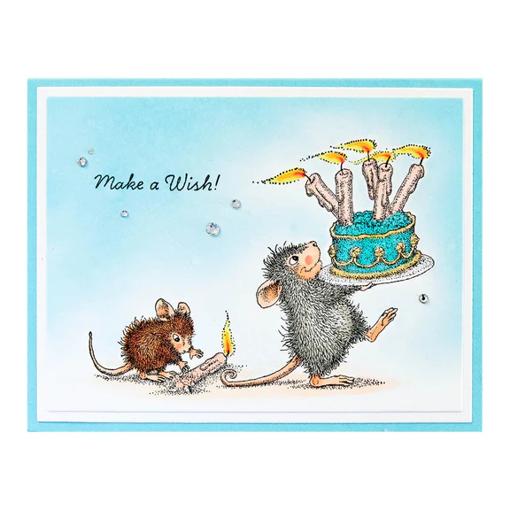 Bild 2 von Spellbinders Birthday Wishes  Cling Rubber Stamp Set - House Mouse Stempelgummi