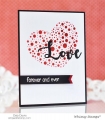 Bild 9 von Whimsy Stamps Stencil - Speckled Heart - Herz