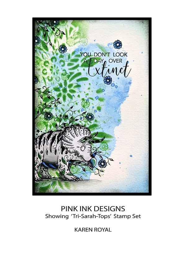 Bild 2 von Pink Ink Designs - Stempel Tri-Sarah-Tops - Dinosaurier