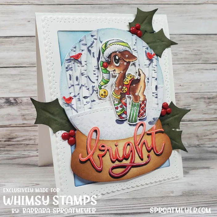 Bild 4 von Whimsy Stamps Clear Stamps - Holiday Snowglobe