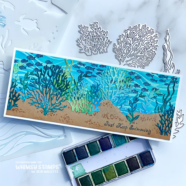 Bild 3 von Whimsy Stamps Stencil - Ocean