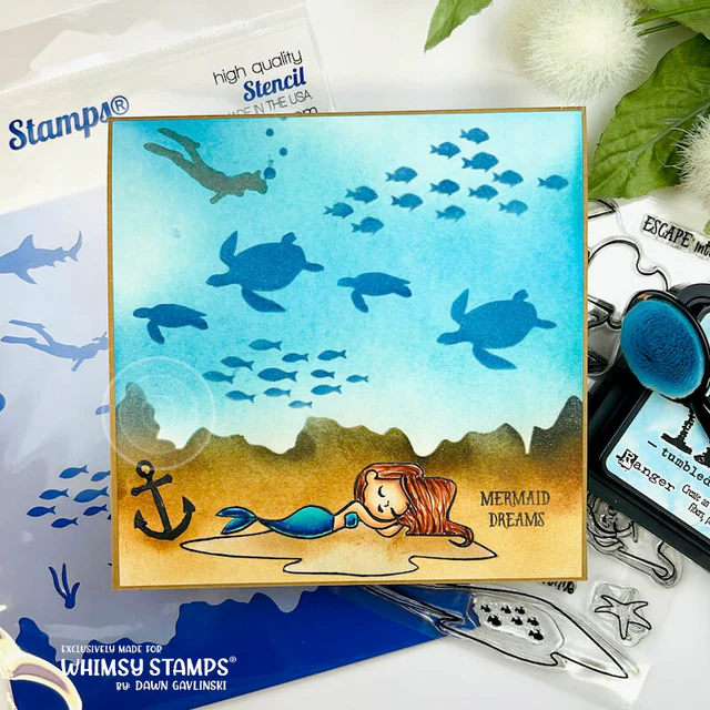 Bild 6 von Whimsy Stamps Stencil - Ocean