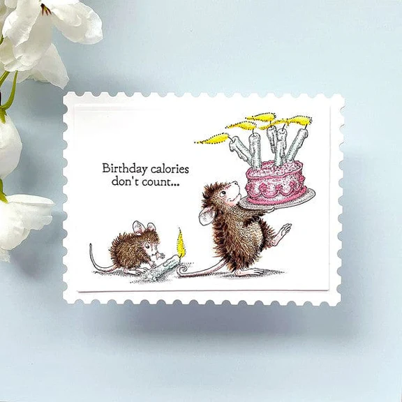 Bild 5 von Spellbinders Birthday Wishes  Cling Rubber Stamp Set - House Mouse Stempelgummi