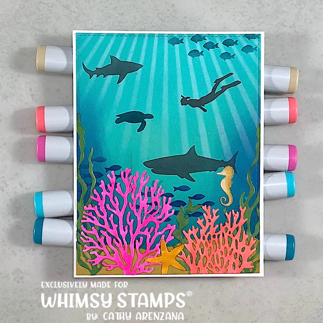 Bild 5 von Whimsy Stamps Stencil - Ocean