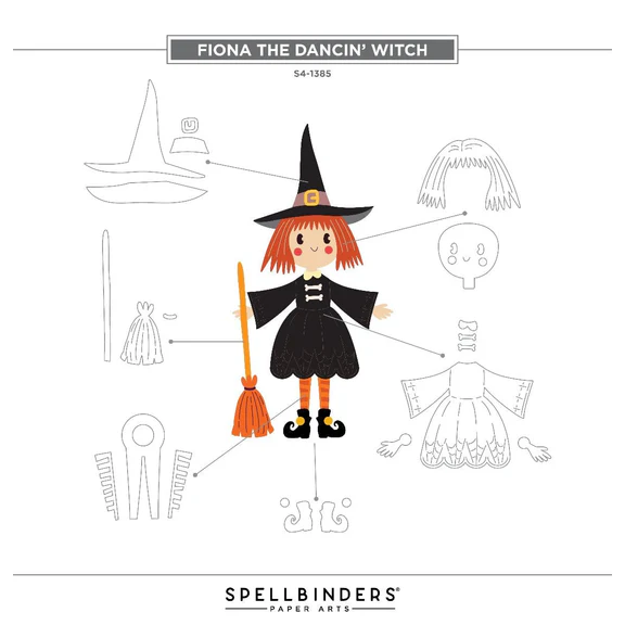 Bild 10 von Spellbinders Fiona the Dancin’ Witch Etched Dies - Stanz-Set