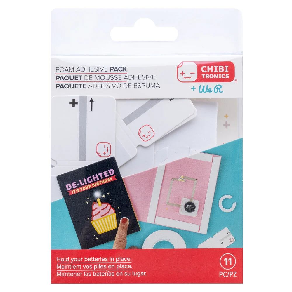 We R Makers • Chibitronics Foam Adhesive and Battery Holders Pack - Nachfüllung für LED Starter kit