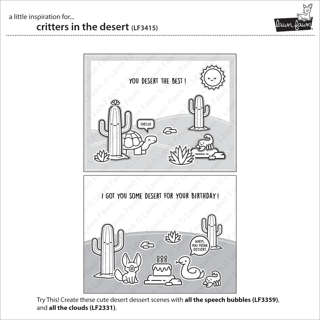 Bild 36 von Lawn Fawn Clear Stamps  - critters in the desert