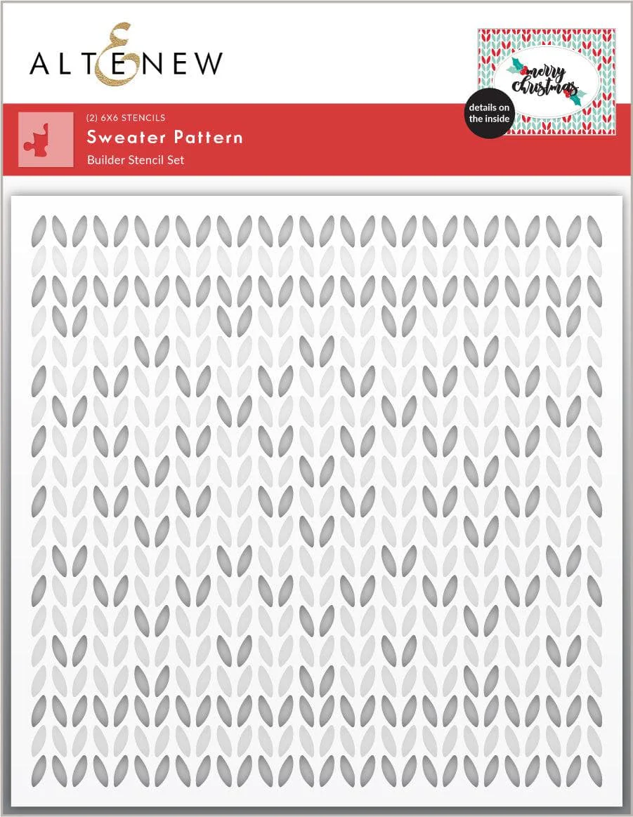 Altenew Sweater Pattern Builder Stencil Set (2 in 1) - Stoffmuster