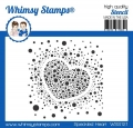 Whimsy Stamps Stencil - Speckled Heart - Herz