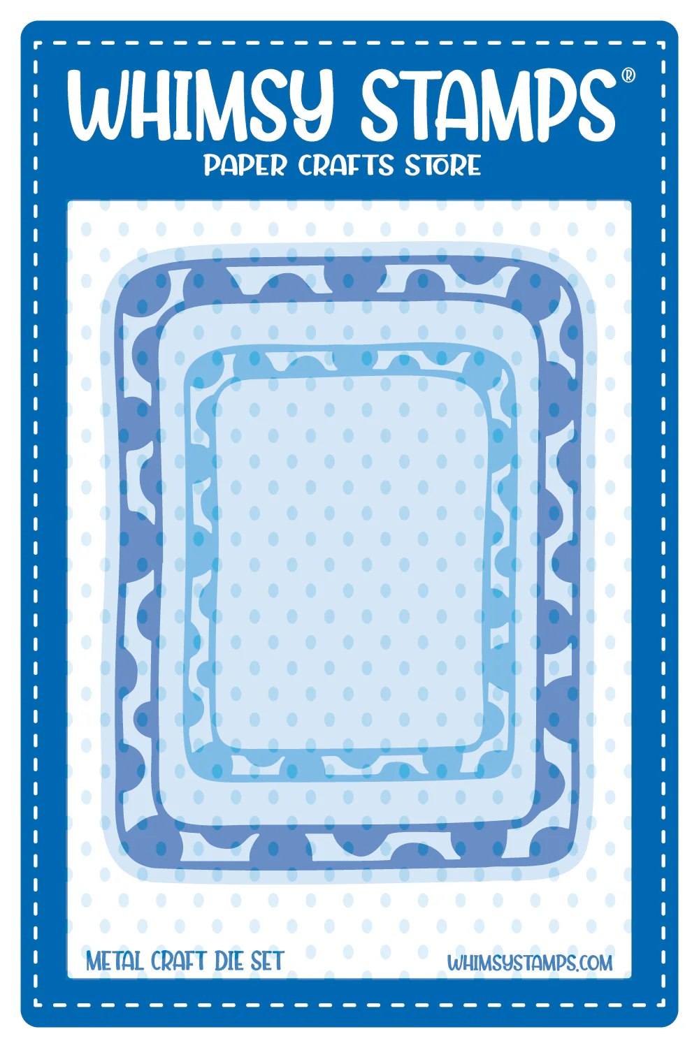 Whimsy Stamps Die Stanze - Wonky Dots Frame Die Set