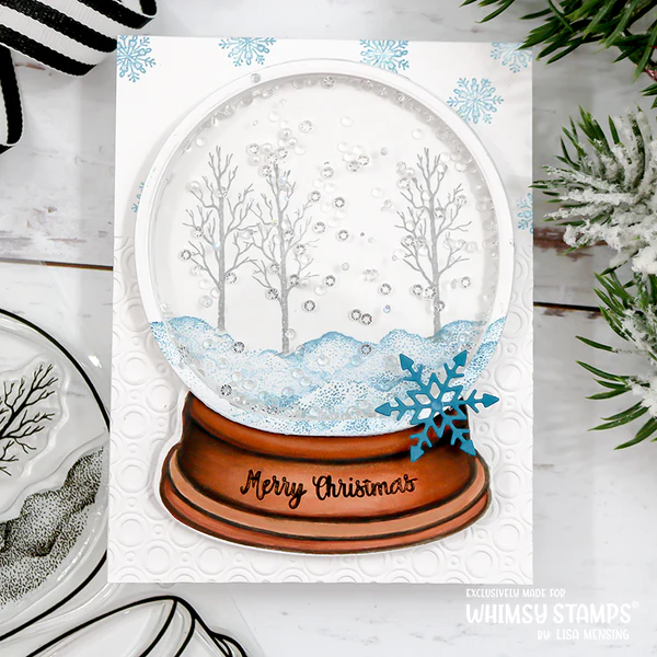 Bild 2 von Whimsy Stamps Die Stanze  -  Holiday Snowglobe Outlines - Schneekugel