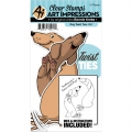 Art Impressions Clearstamps  und Stanzen - Twist Ties Stamp & Die Set - Dog