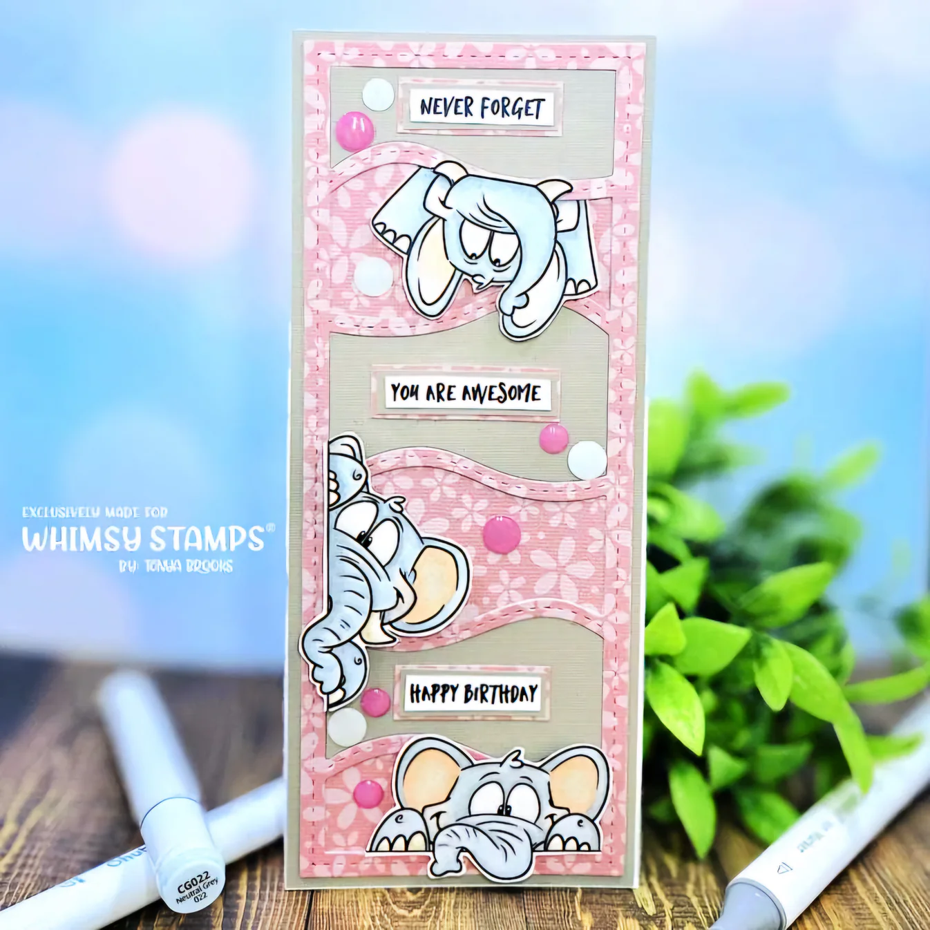 Bild 2 von Whimsy Stamps Clear Stamps  - Elephantastic - Elefanten