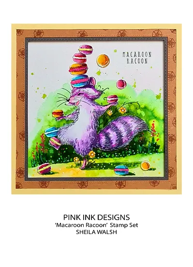 Bild 2 von Pink Ink Designs - Stempel Macaroon Racoon - Waschbär