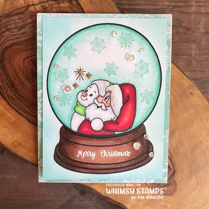 Bild 10 von Whimsy Stamps Clear Stamps - Holiday Snowglobe