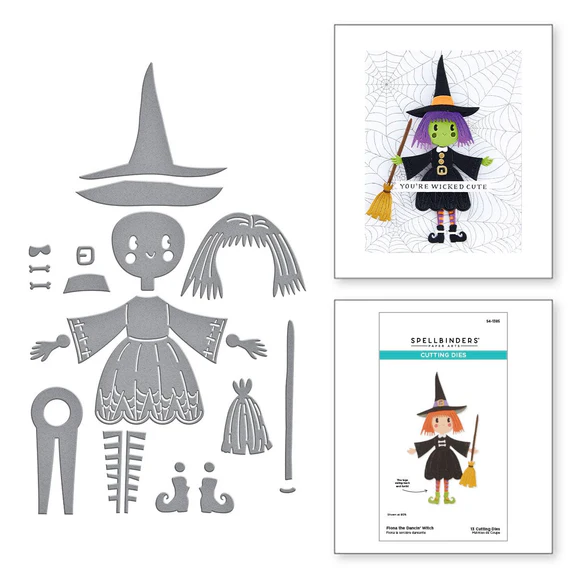 Bild 11 von Spellbinders Fiona the Dancin’ Witch Etched Dies - Stanz-Set