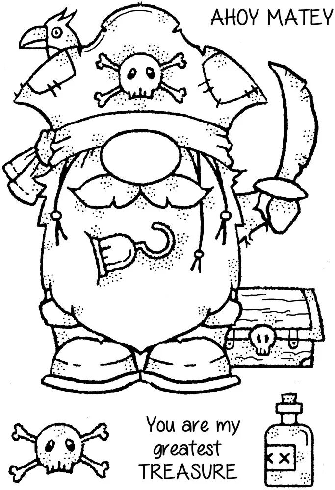 Bild 9 von Woodware Clear Stamp Singles Pirate Gnome - Pirat Gnom